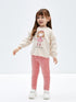 LC Waikiki Crew Neck Long Sleeve Printed Baby Girl Sweater and Tights